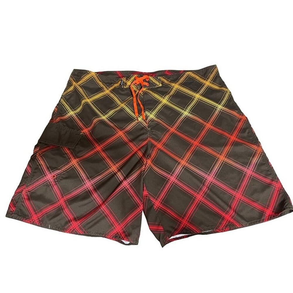 Joe Boxer Multi-Colored Abstract Print Men's Board Swim Shorts Size 44